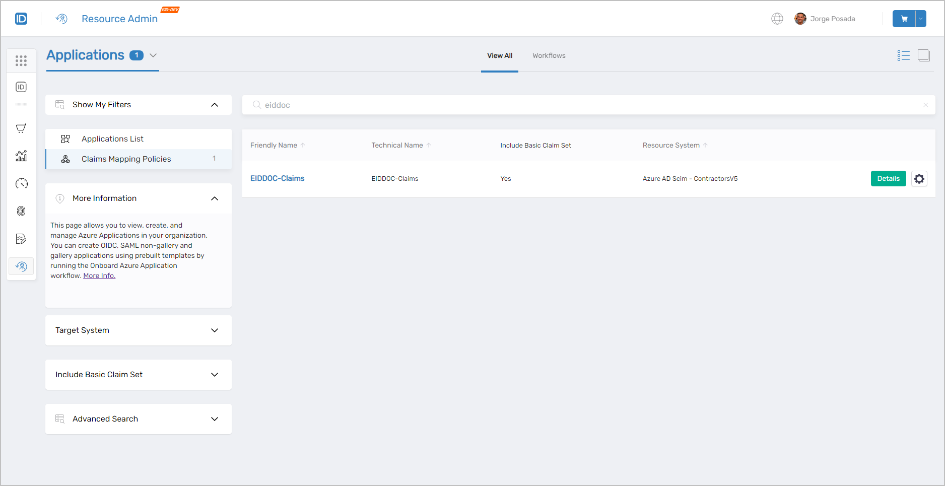 Claims Mapping Policies Tab