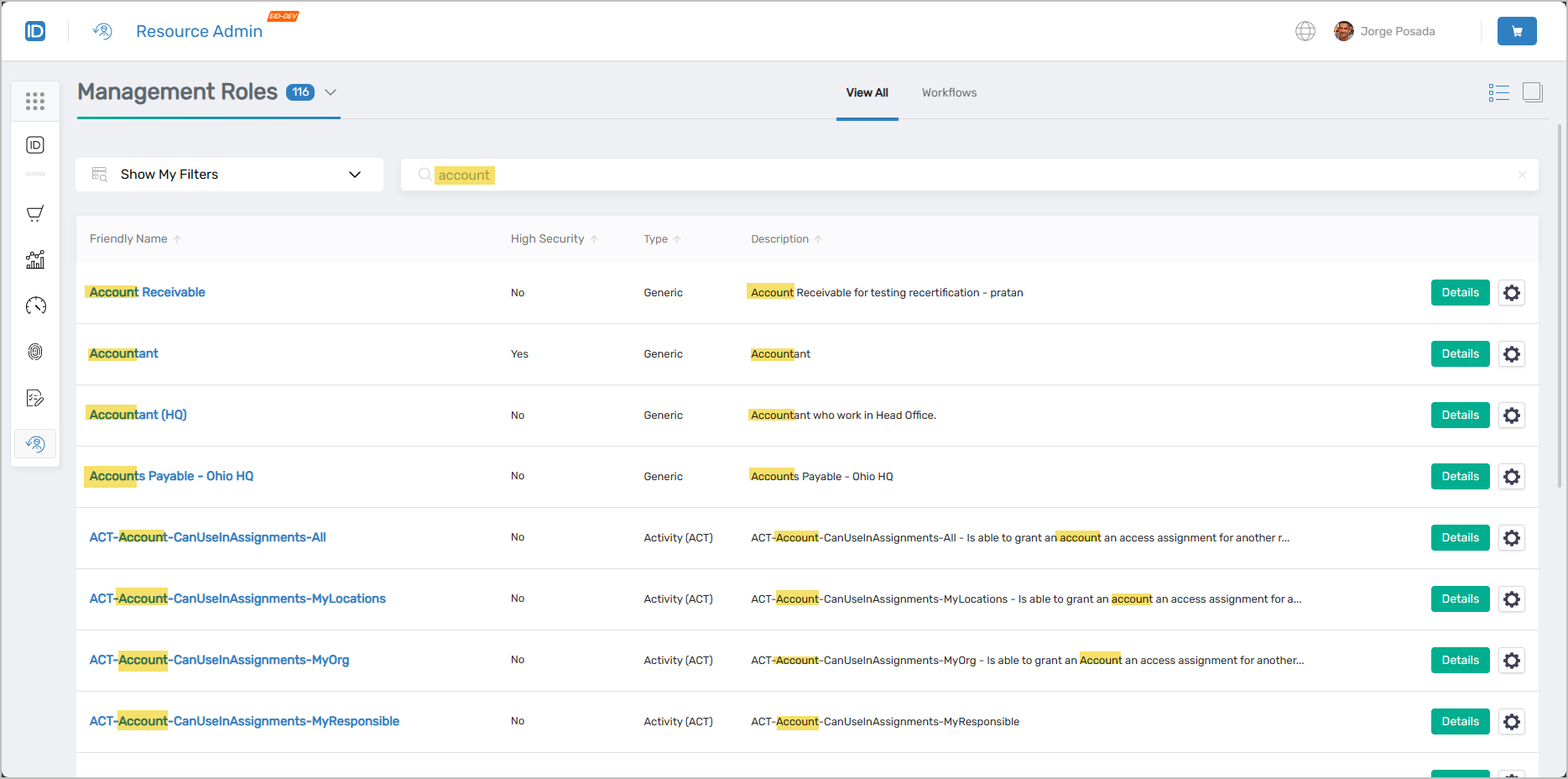 Management Role Search Results
