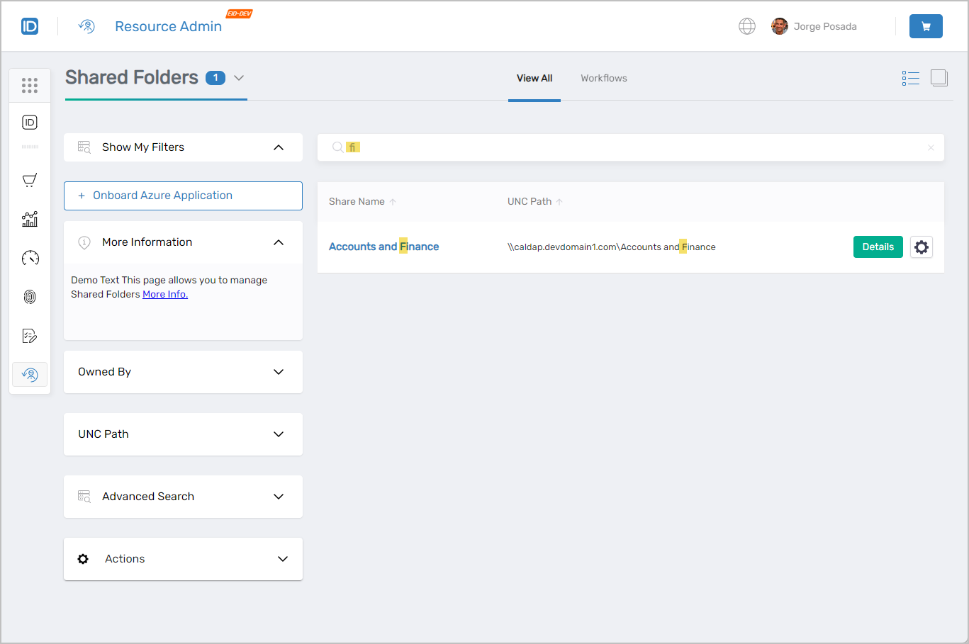 Shared Folder Search Results