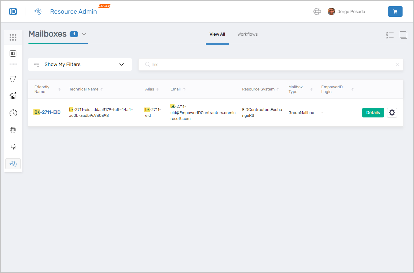 Mailbox Search Results