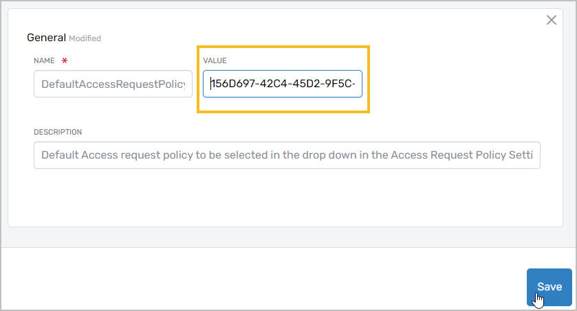 Save parameter value