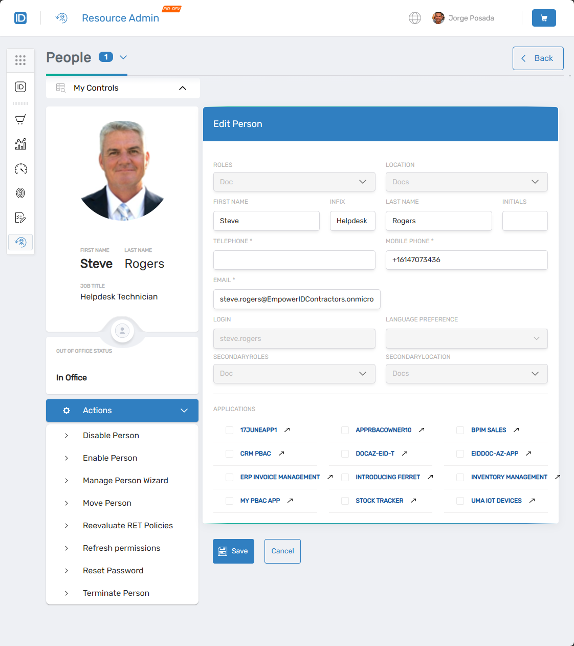 Person Details Page