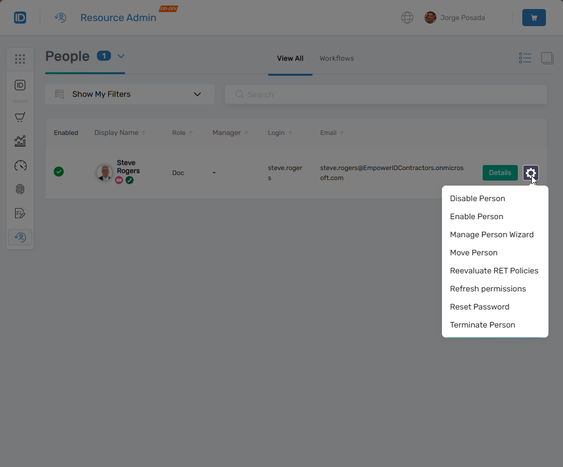 Person Contextual Workflow
