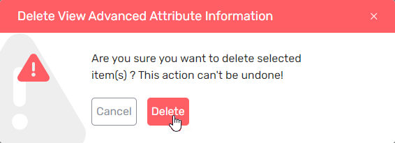 Deletion confirmation dialog
