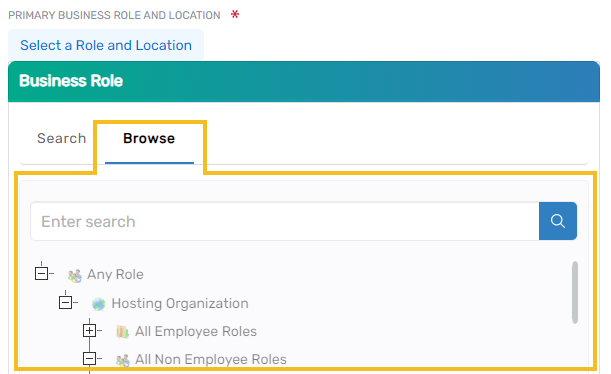 Browse tab in Business Role Tree Viewer