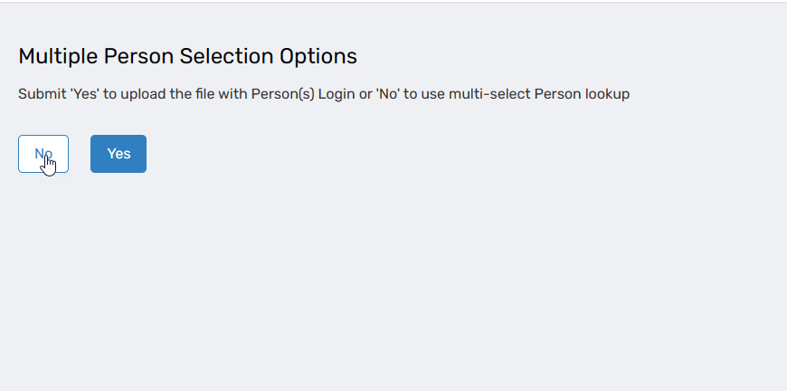 Multiple Person Selection - No