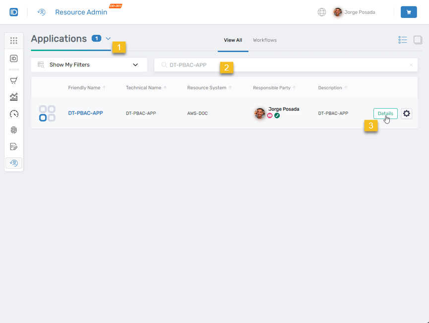 Application Overview page