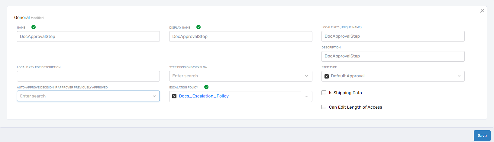 Configure Approval Step