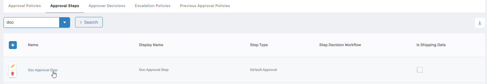 View Approval Step