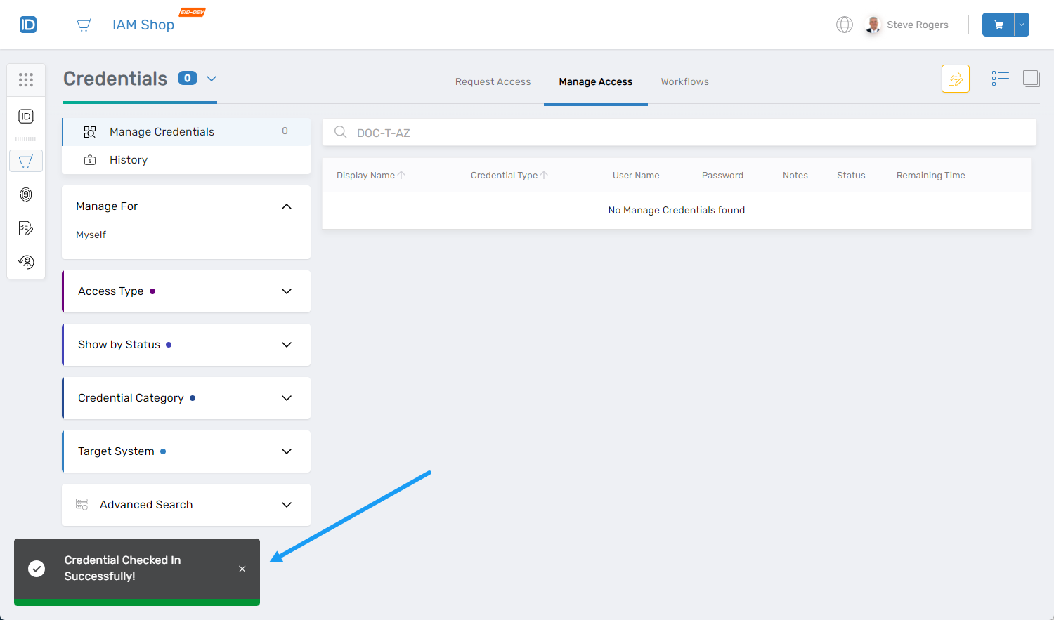 Check In Confirmation