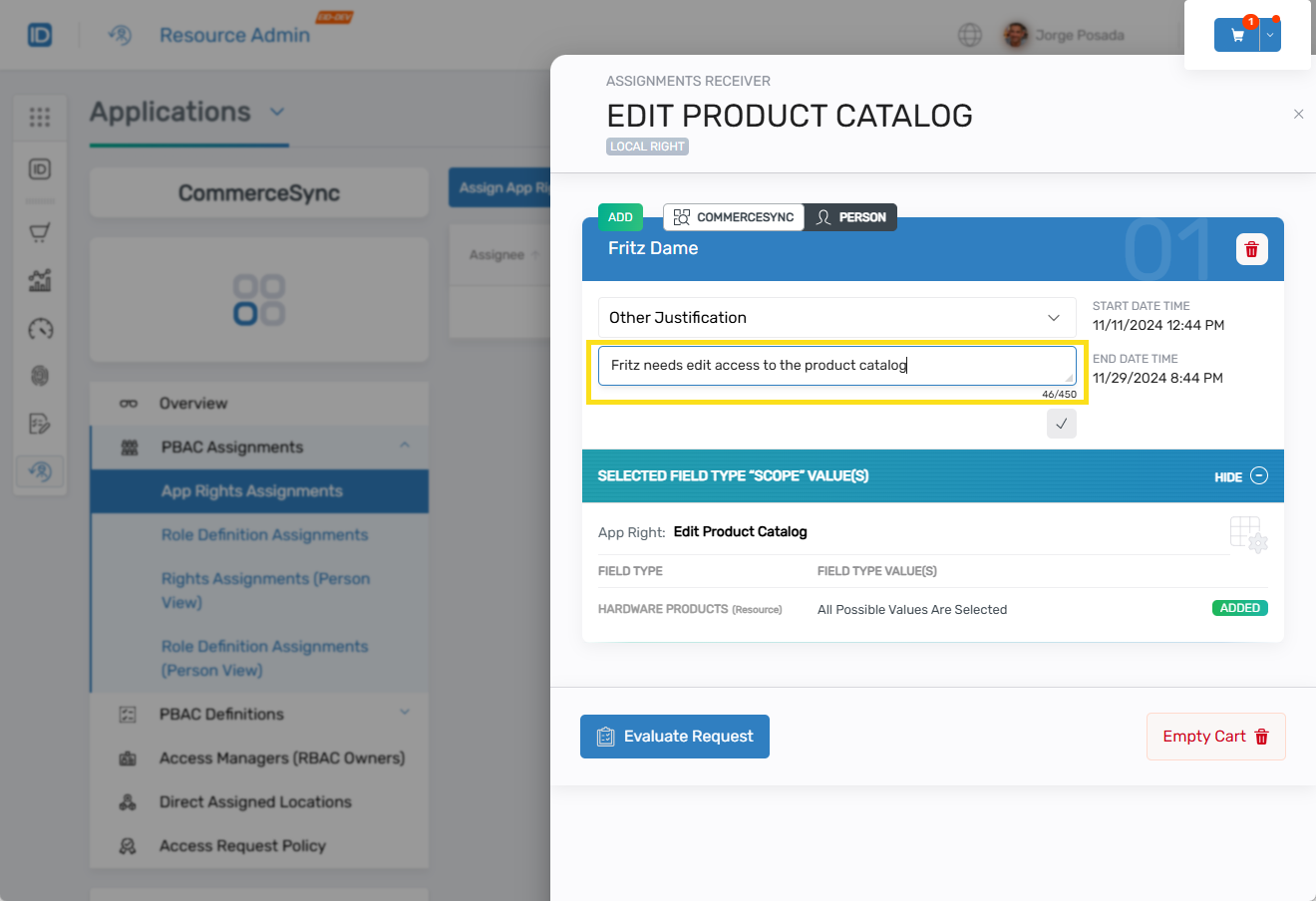 Other justification comment