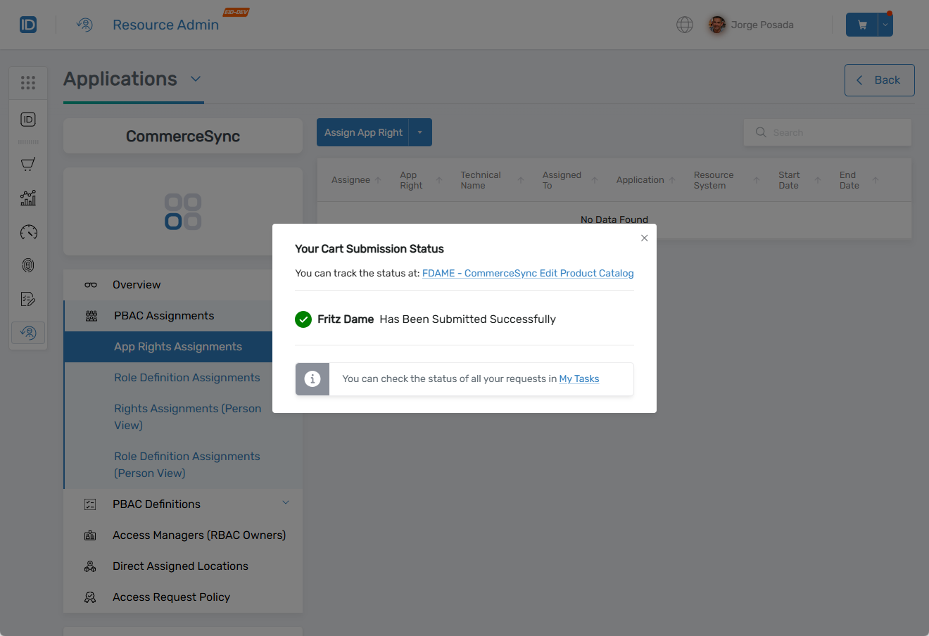 Submission confirmation