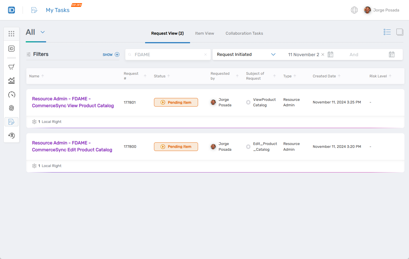 Approval task in My Tasks