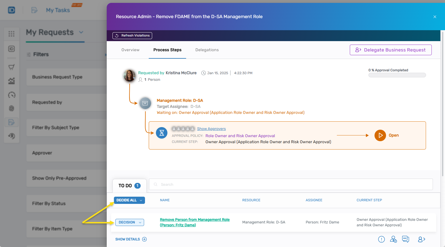 Delegation confirmed