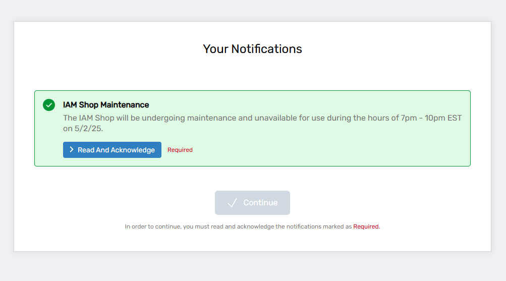 Announcement Display