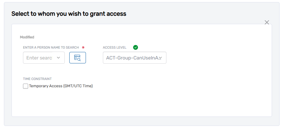 Grant Access Dialog