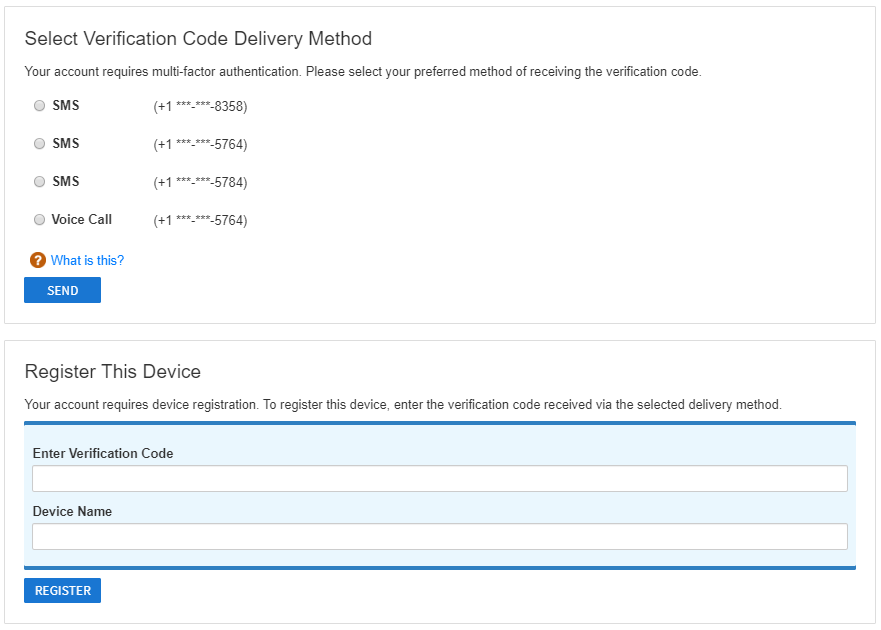 Verification Code Delivery
