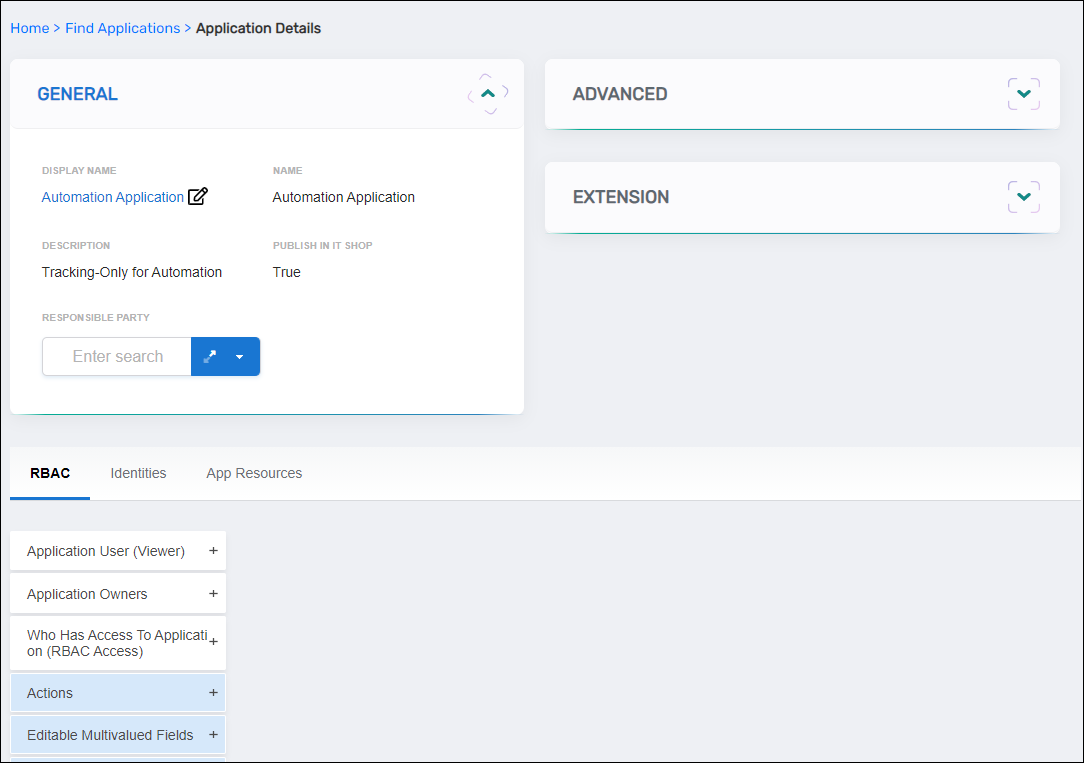 Application View One page