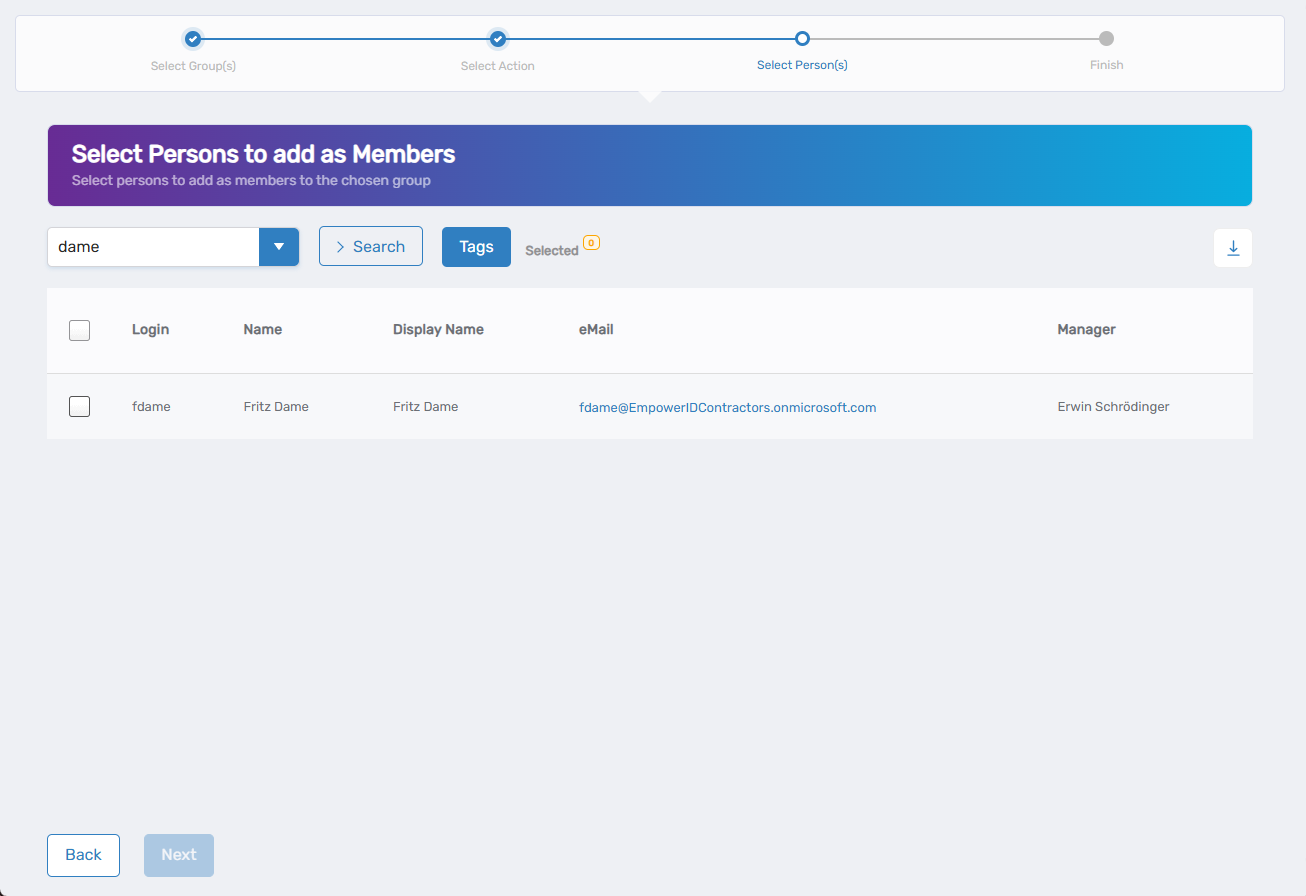 Select Persons to Add as Members
