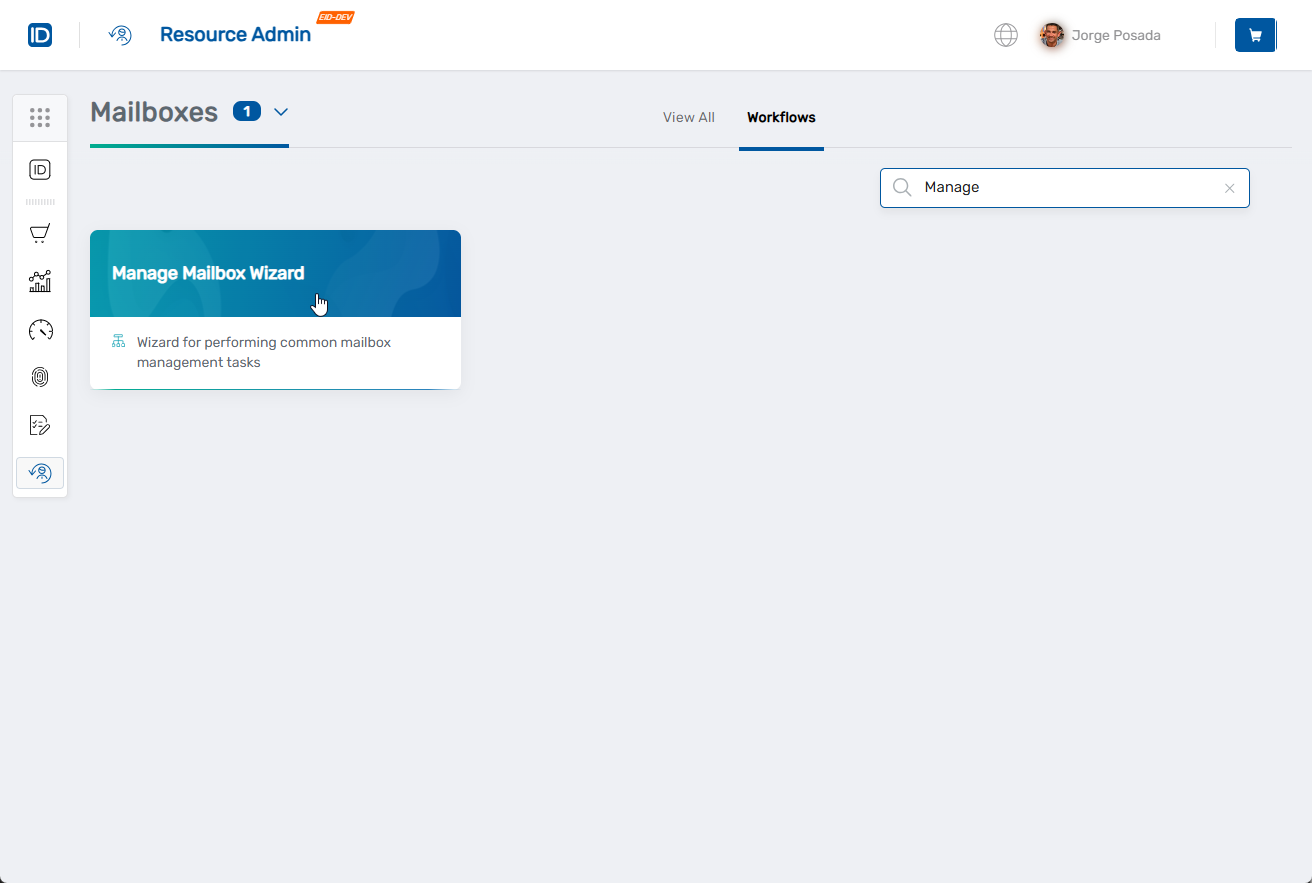 Manage Mailbox Wizard