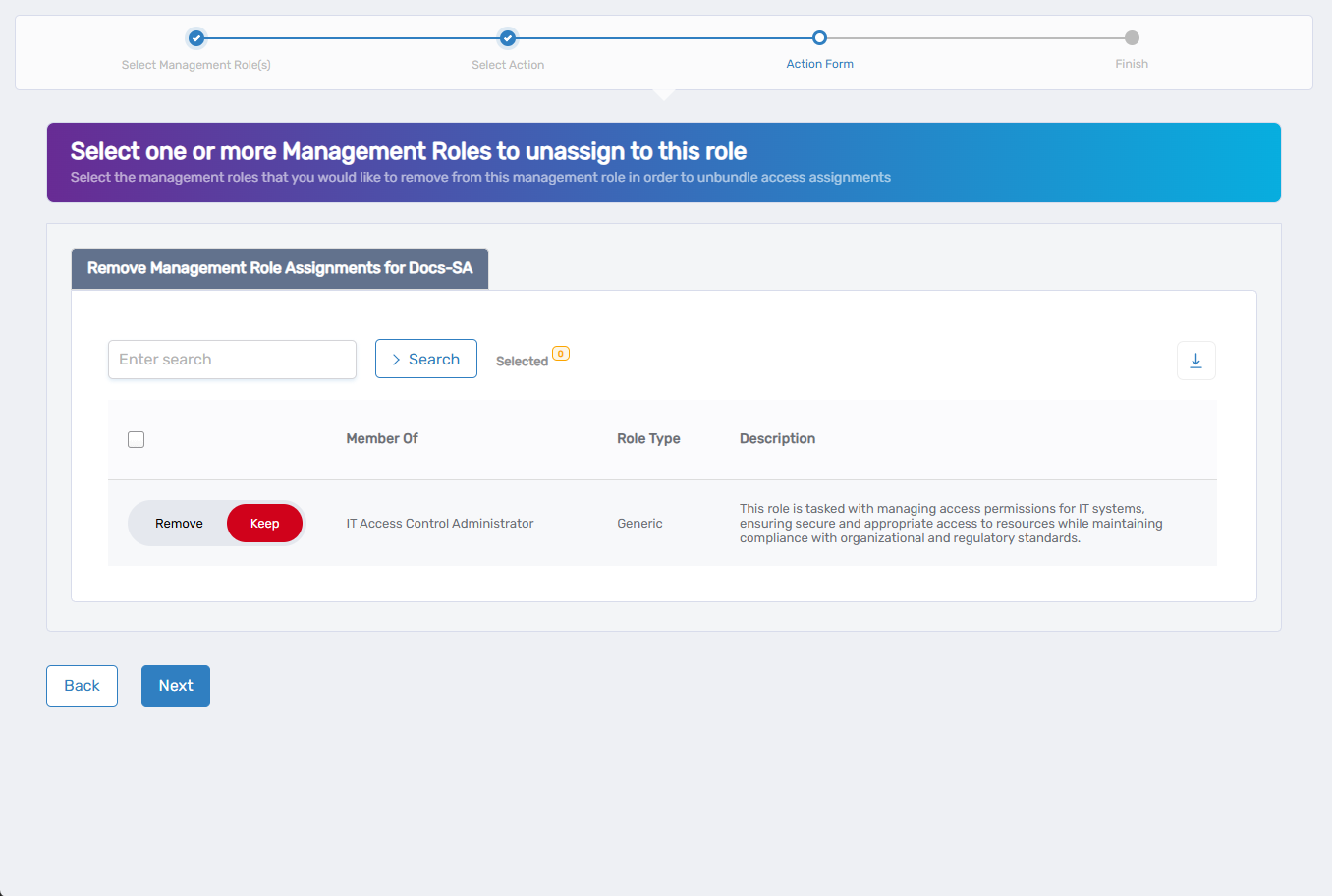 Remove Management Role Assignments