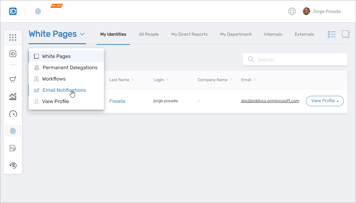Email Notifications Page