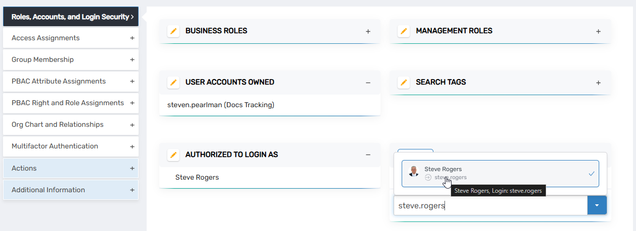 Select authorized Person