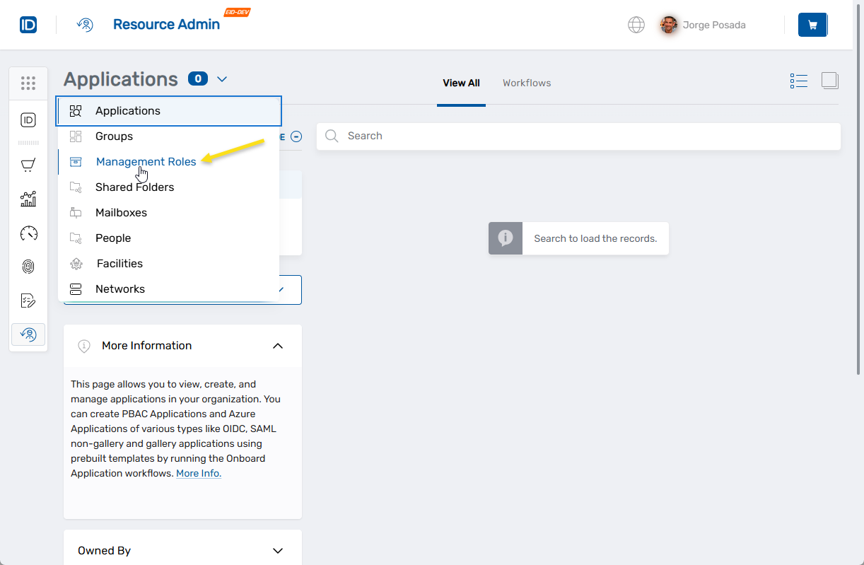 Management Roles Resource Type