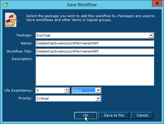 Save workflow delete inactive account permanent workflow