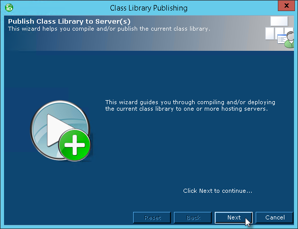 Class Library Publishing wizard next