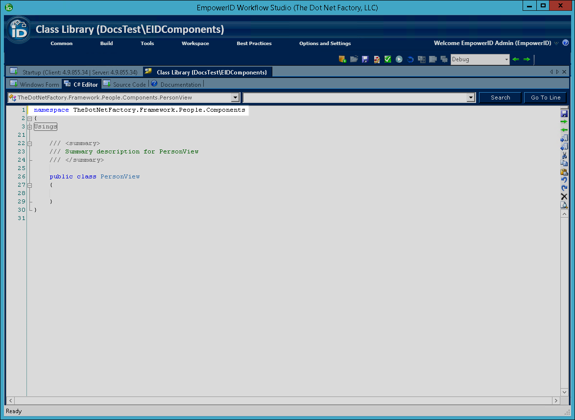 PersonView class change namespace components