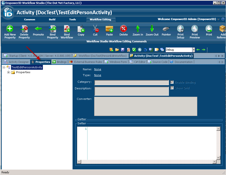 Test edit person activity properties tab